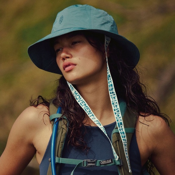 NWT Free People Adventure Bucket Hat in Blue - Picture 2 of 5
